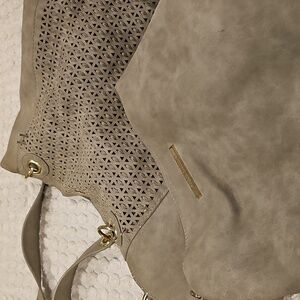 Steve Madden Large Gray Purse Elegant Perforated Women's Bag